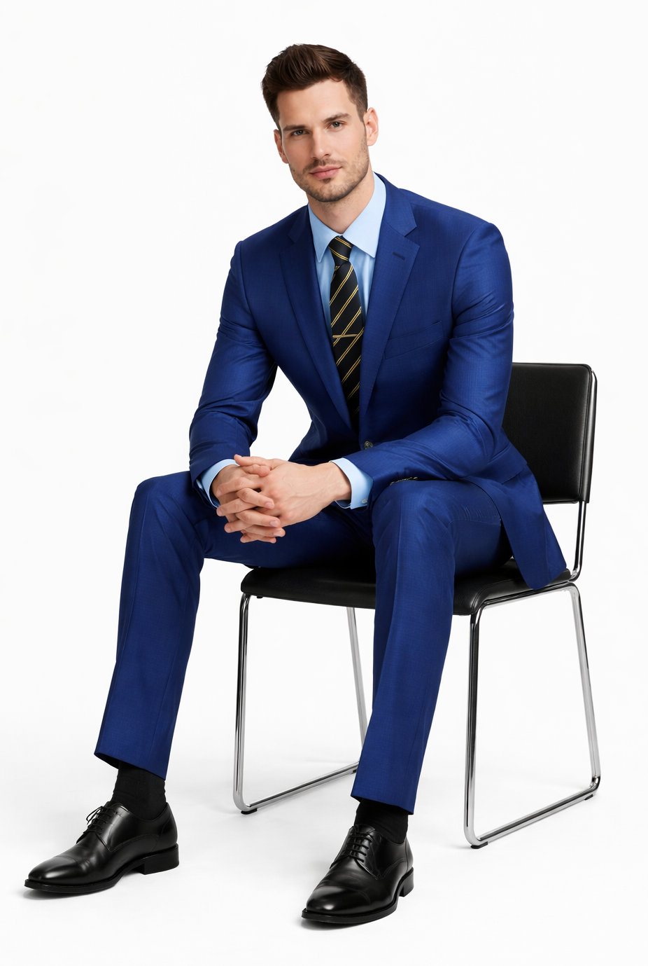 Galante Uomo Made in Italy Blue Suit - 34 Short or Extra Small