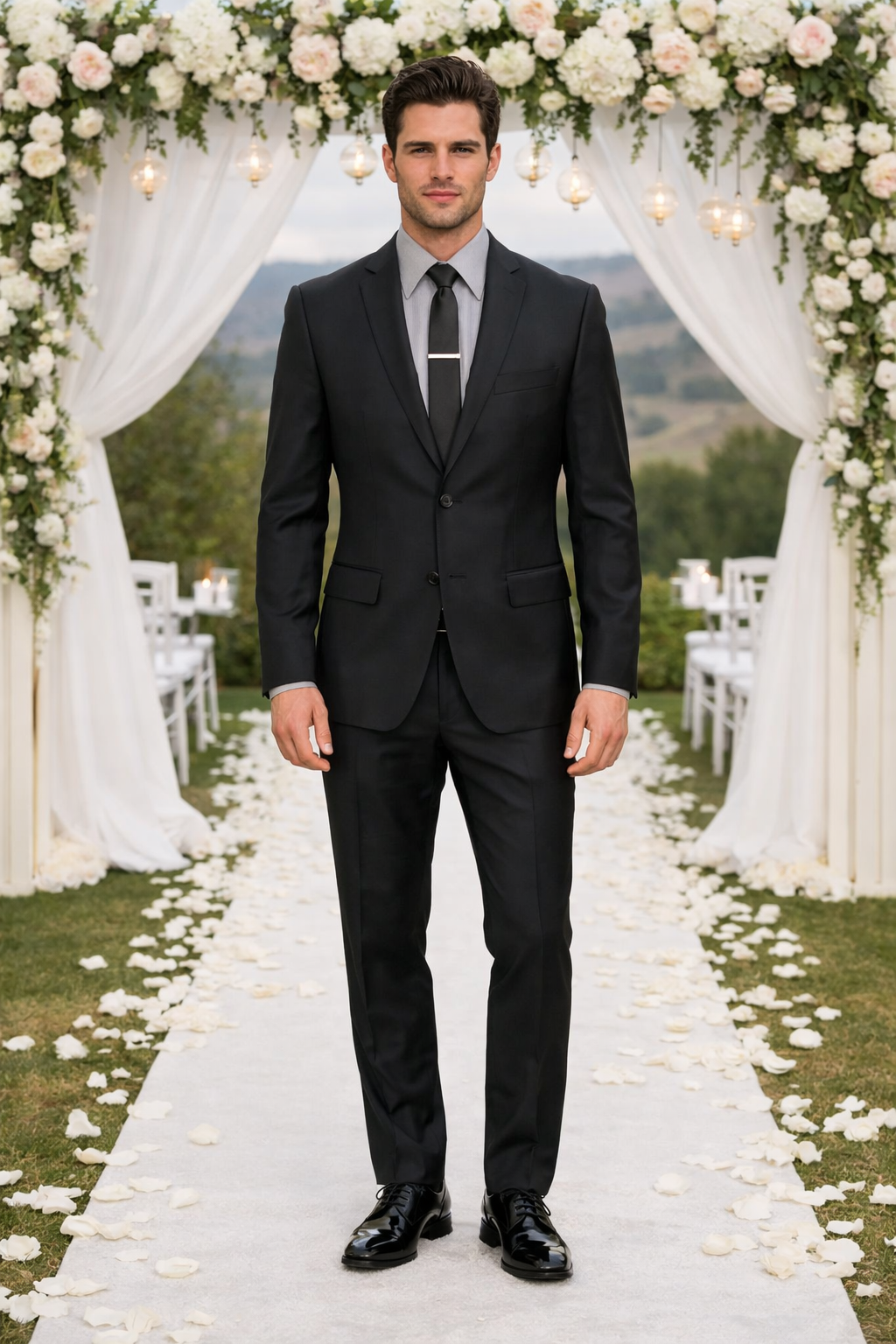Galante Uomo Made in Italy Wool Black Suit - 34 Short or Extra Small