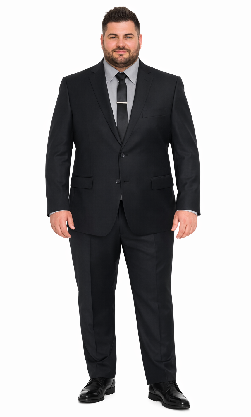 Galante Uomo Made in Italy Wool Black Suit - 34 Short or Extra Small