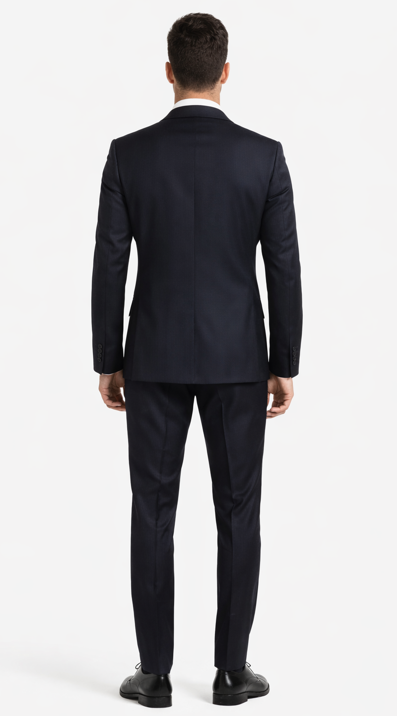 Galante Uomo Made in Italy Wool Black Suit - 34 Short or Extra Small