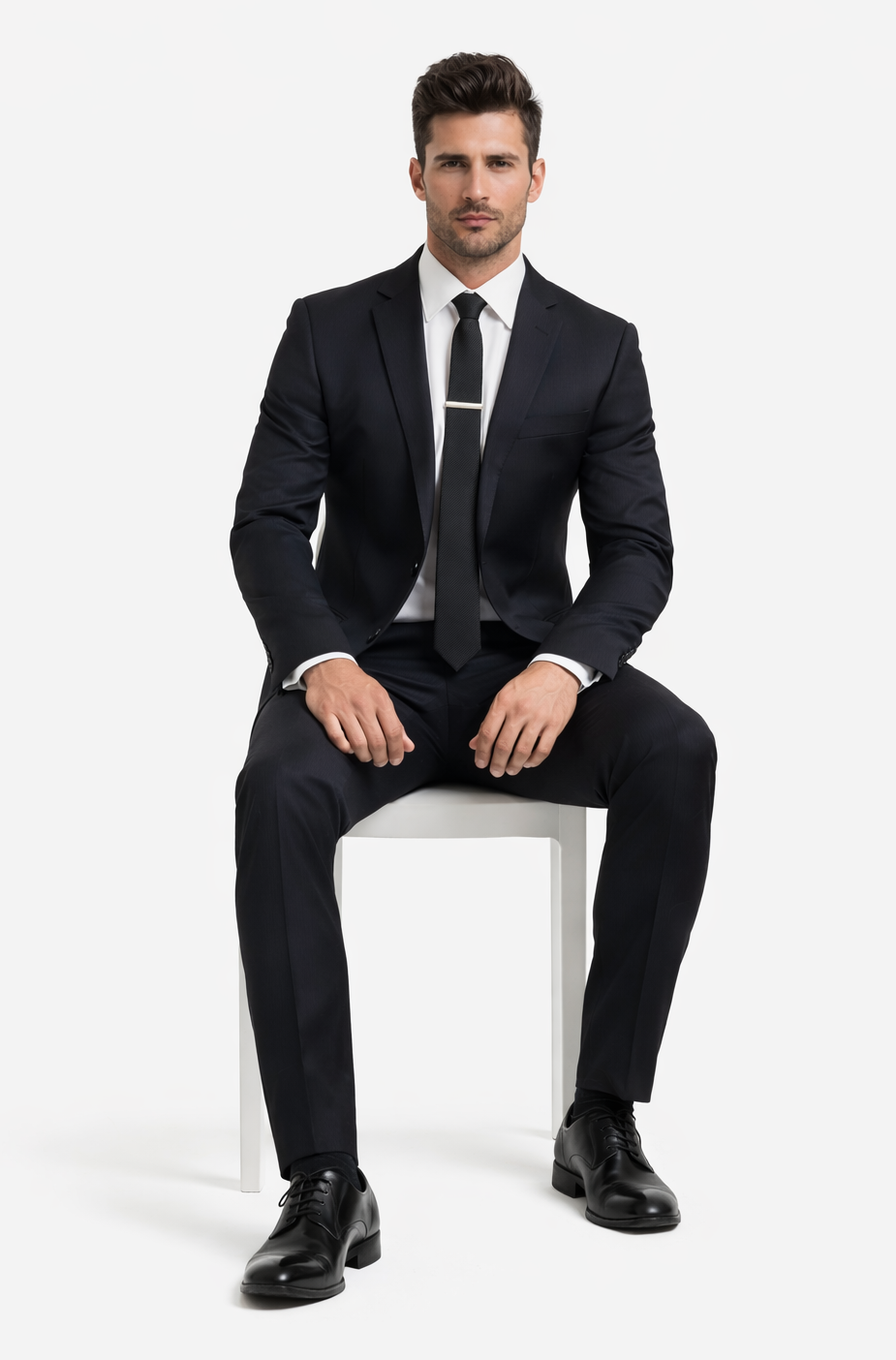 Galante Uomo Made in Italy Wool Black Suit - 34 Short or Extra Small