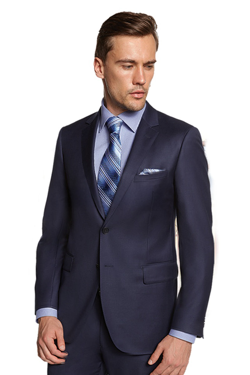 Enzo Solid Navy Suit - Modern