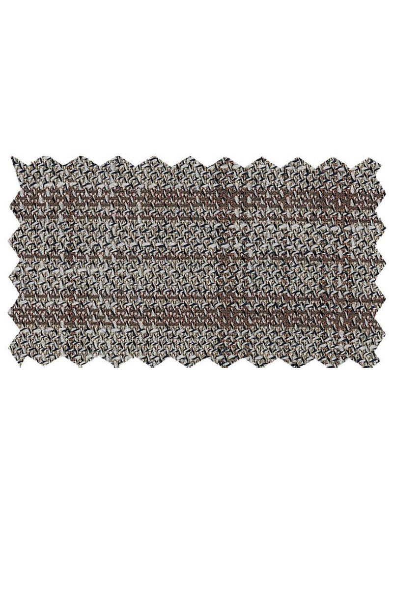 Enzo Tovare Taupe & Camel Windowpane Sports Jacket - Modern