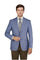 Enzo Tovare Light Blue & Salmon Plaid Sports Jacket