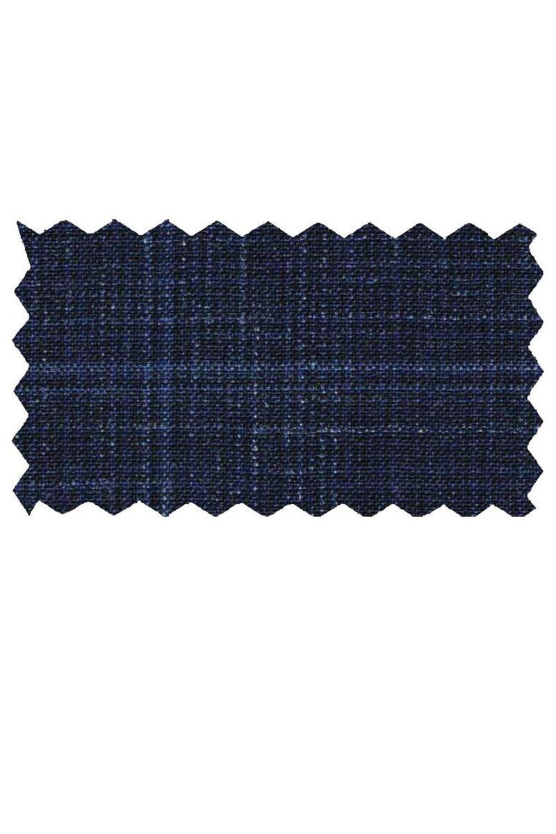 Enzo Tovare Blue Windowpane Sports Jacket - Modern