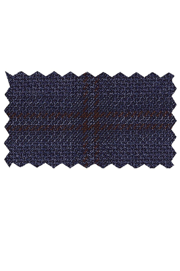 Enzo Tovare Blue & Burgundy Windowpane Sports Jacket