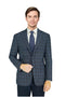Enzo Tovare Blue & Burgundy Windowpane Sports Jacket