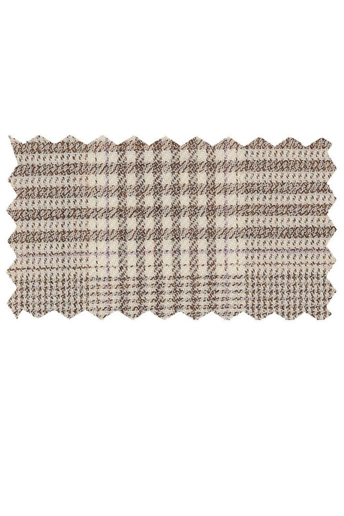 Enzo Tovare Tan & Pink Plaid Sports Jacket