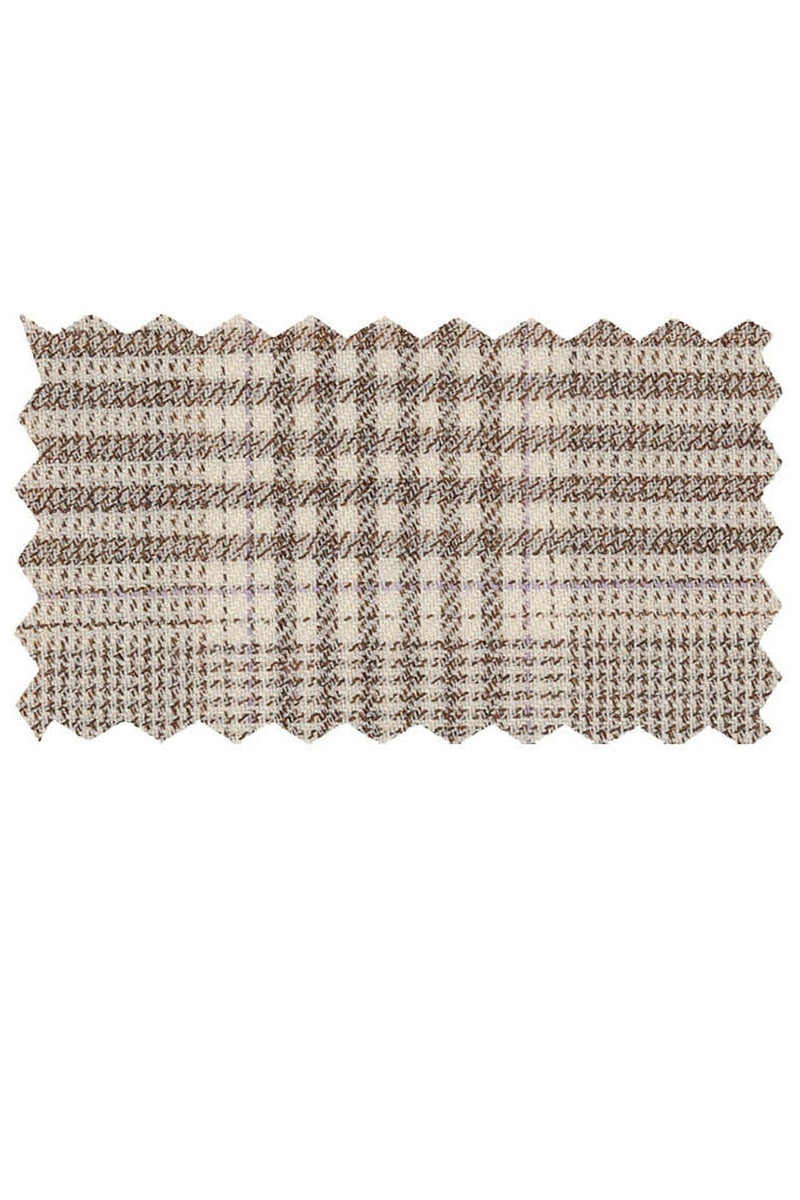 Enzo Tovare Tan & Pink Plaid Sports Jacket - Modern