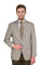 Enzo Tovare Tan & Pink Plaid Sports Jacket