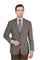 Enzo Tovare Taupe & Blue Plaid Sports Jacket
