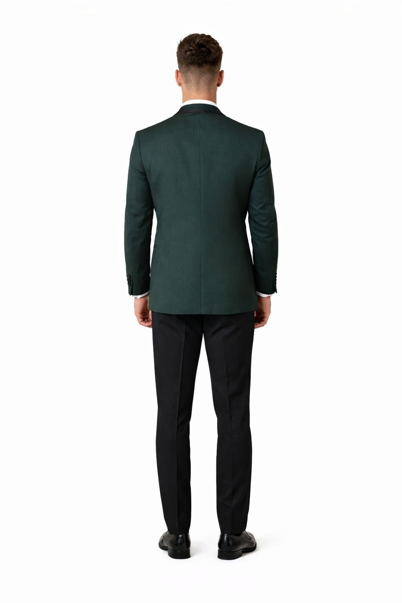 Genova Hunter Green 1-Button Shawl Tuxedo-New Designer Collection - 52 Long