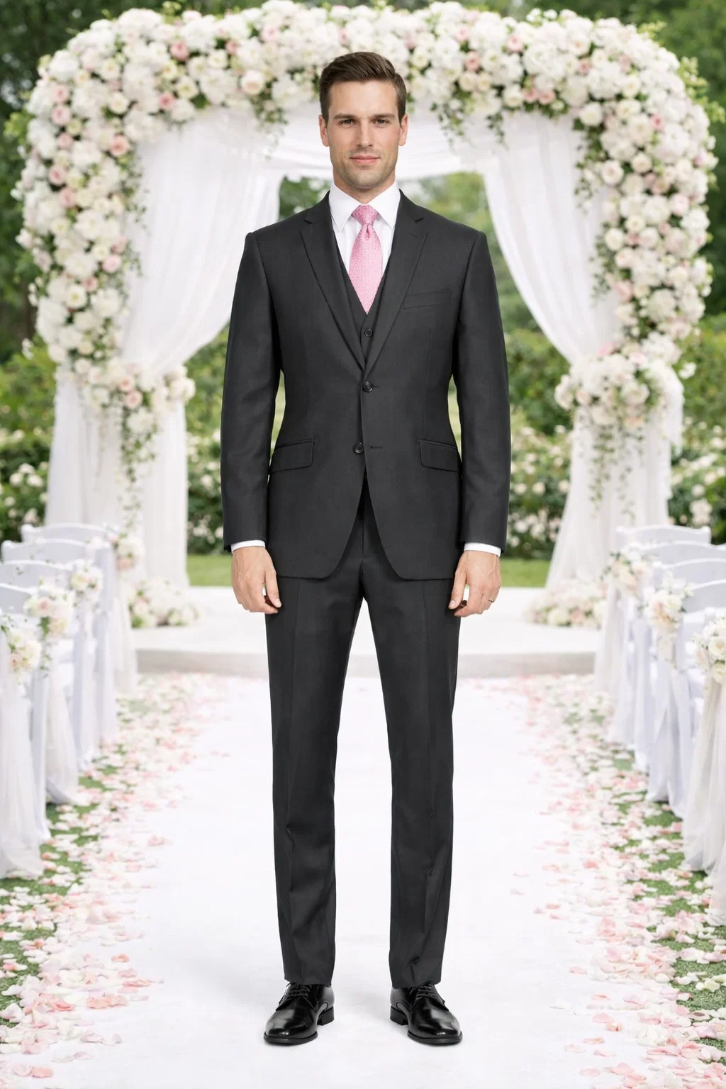 Giorgio Fiorelli Charcoal, Gray, and Light Gray Two-Button Suit - 34 Short or Extra Small