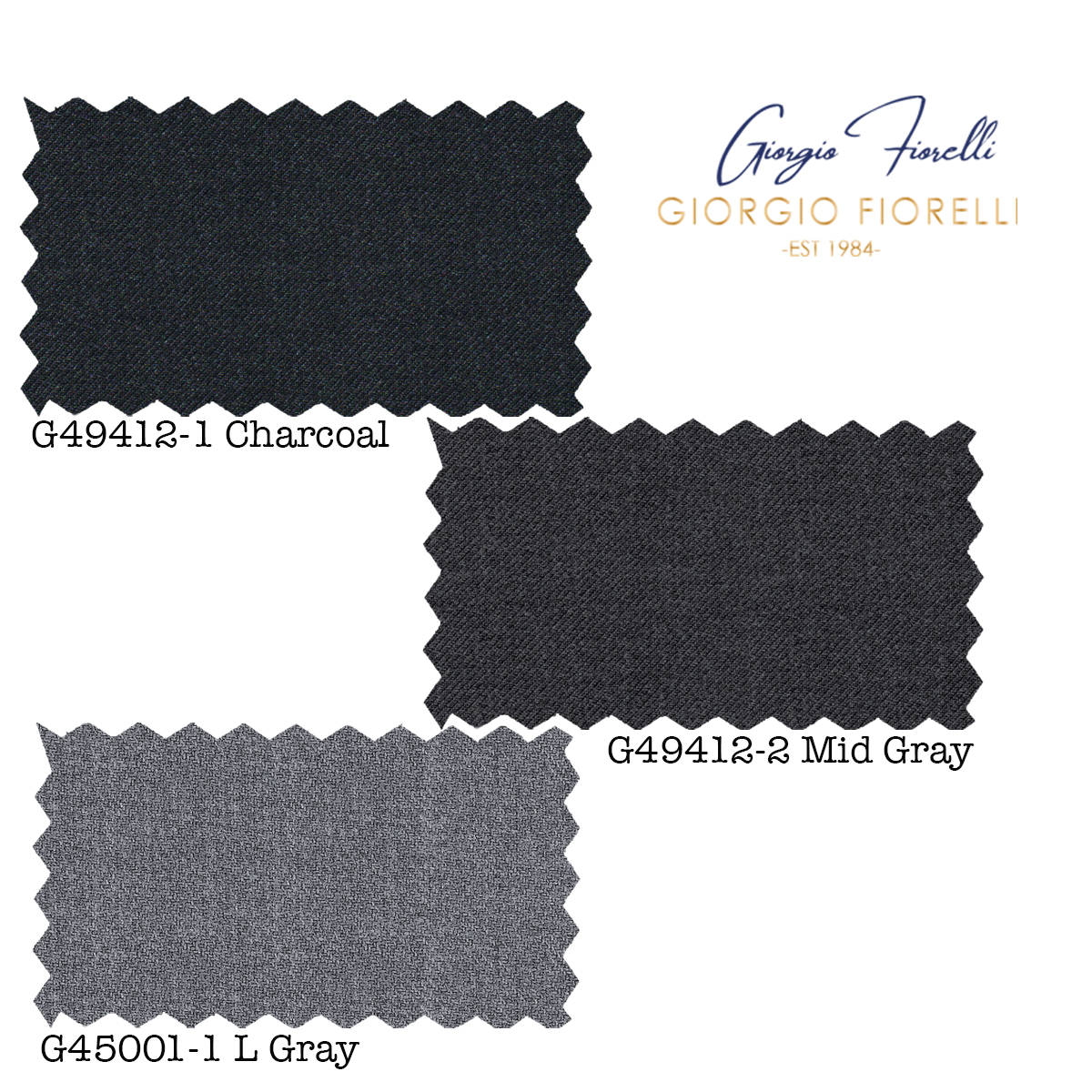 Giorgio Fiorelli Charcoal, Gray, and Light Gray Two-Button Suit - 34 Short or Extra Small