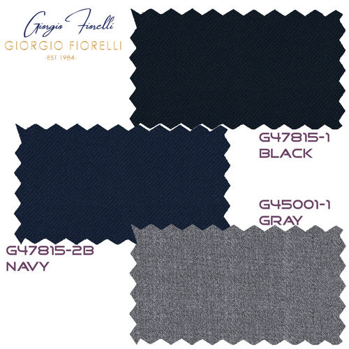 Double-Breast Suit, Black, Navy or Gray Colors by Giorgio Fiorelli