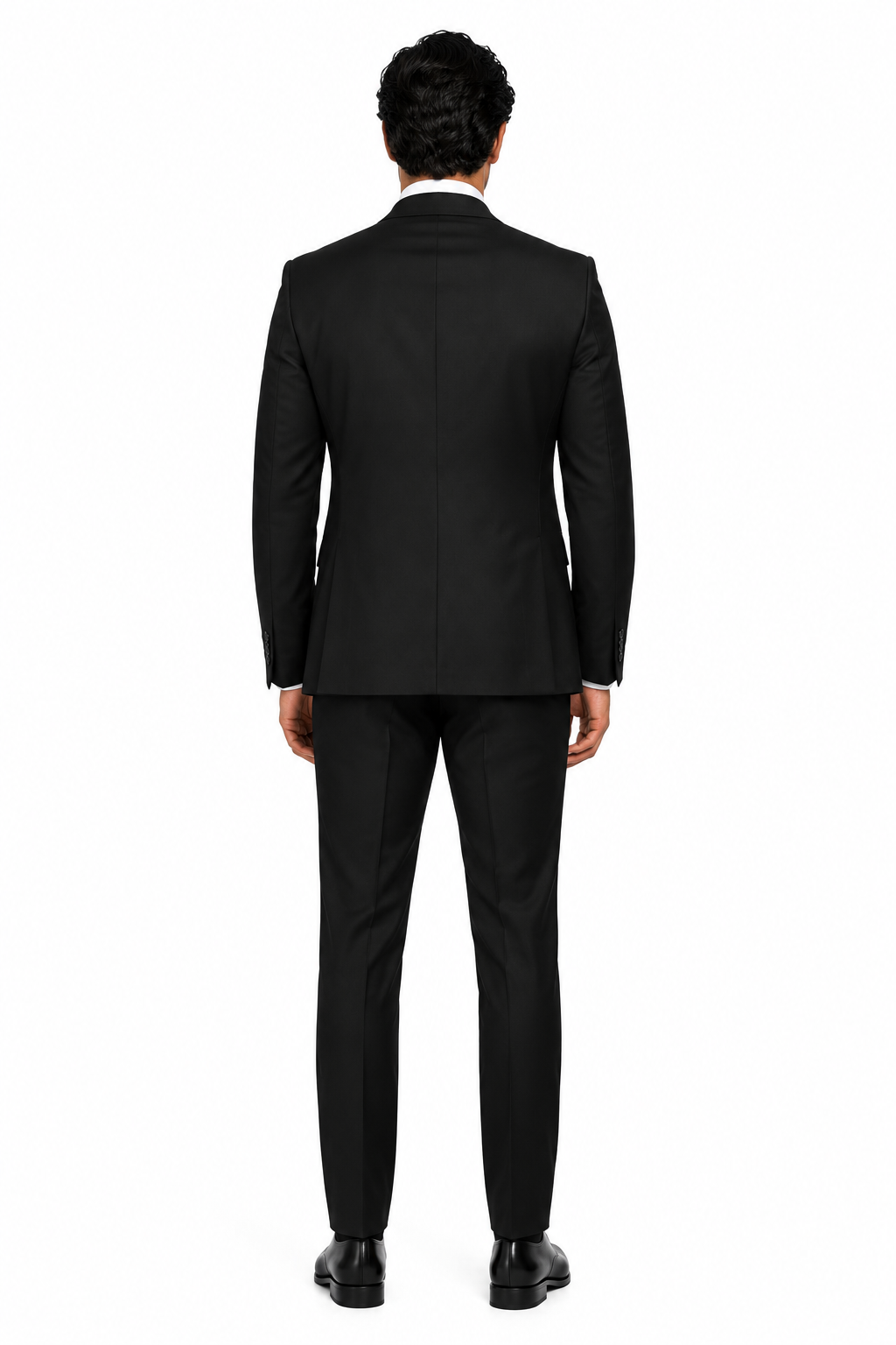 Giorgio Fiorelli Men's 2 Button 3 Piece Modern Fit Suits Black Suit