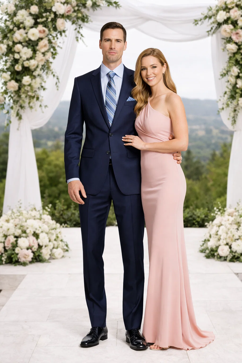 Giorgio Fiorelli Navy and Gray Two-Button Suit - 34 Short or Extra Small