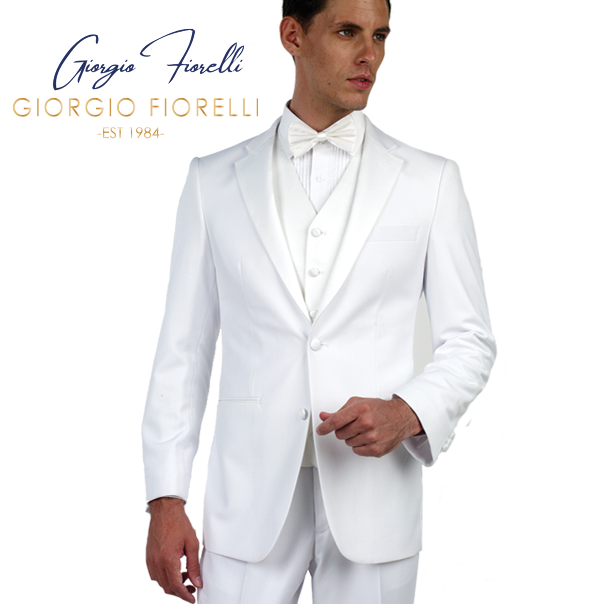 Giorgio Fiorelli Off White or Snow White Suits - 34 Short or Extra Small