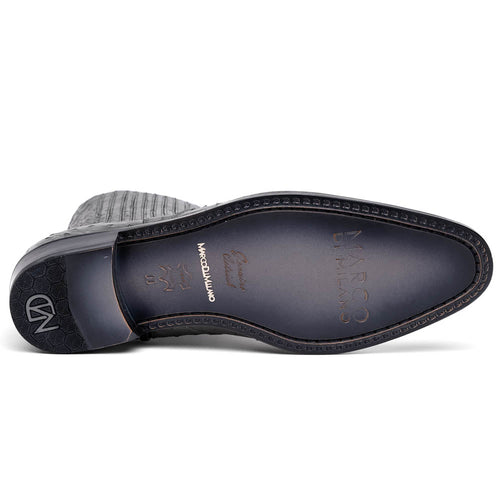 Marco Di Milano Giorgio Serpentine Gray Leather Luxury Shoe