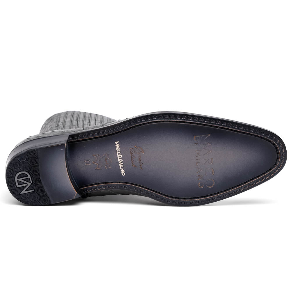 Marco Di Milano Giorgio Serpentine Gray Leather Luxury Shoe
