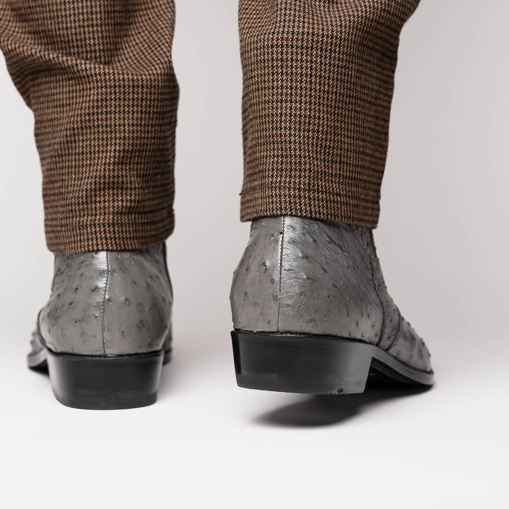 Marco Di Milano Giorgio Serpentine Gray Leather Luxury Shoe
