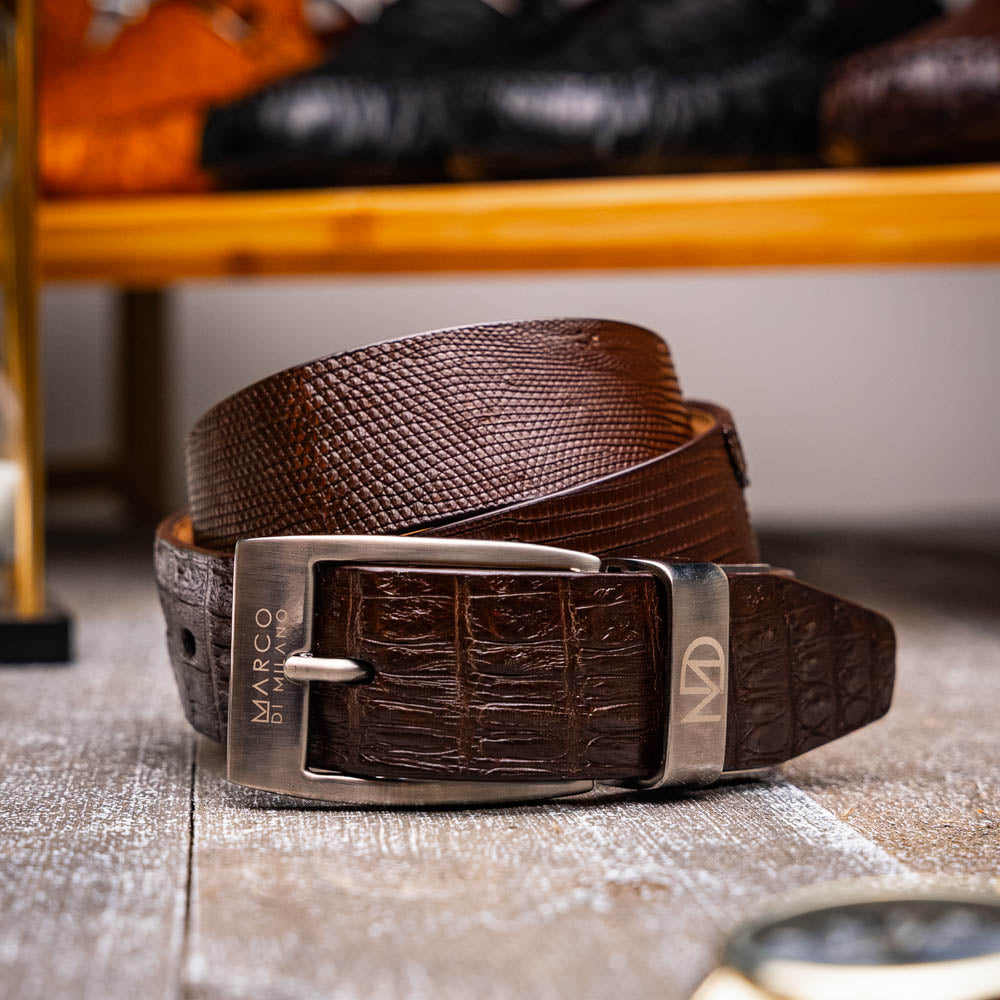 Marco Di Milano Giovanni Belt Brown Leather Loafer - 36