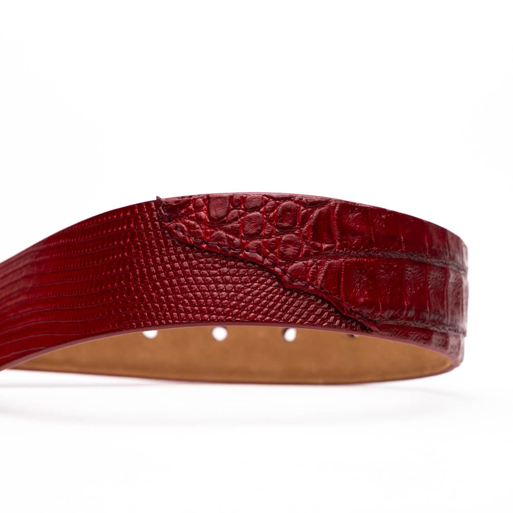 Marco Di Milano Giovanni Belt Red Leather Shoe - 36