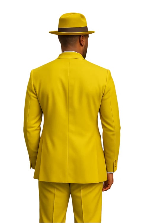Yellow Suits - Mens Fashion Golish Yellow 1920s Vintage Look