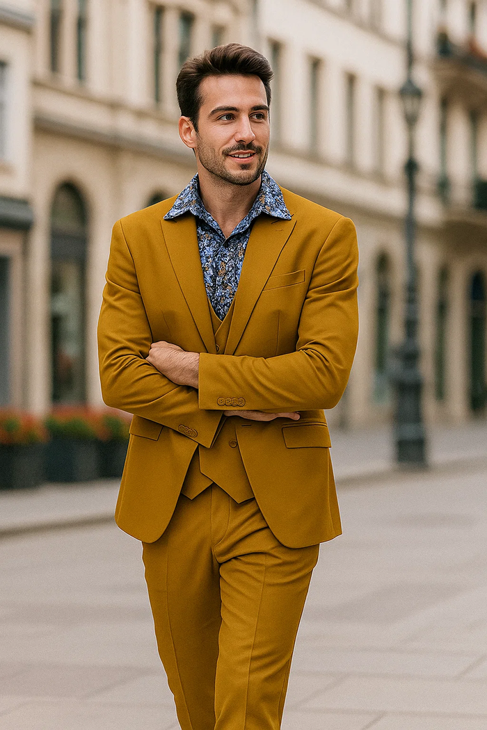 gold-3-piece-suit-for-men-peak-lapel-vested-two-button-jacket