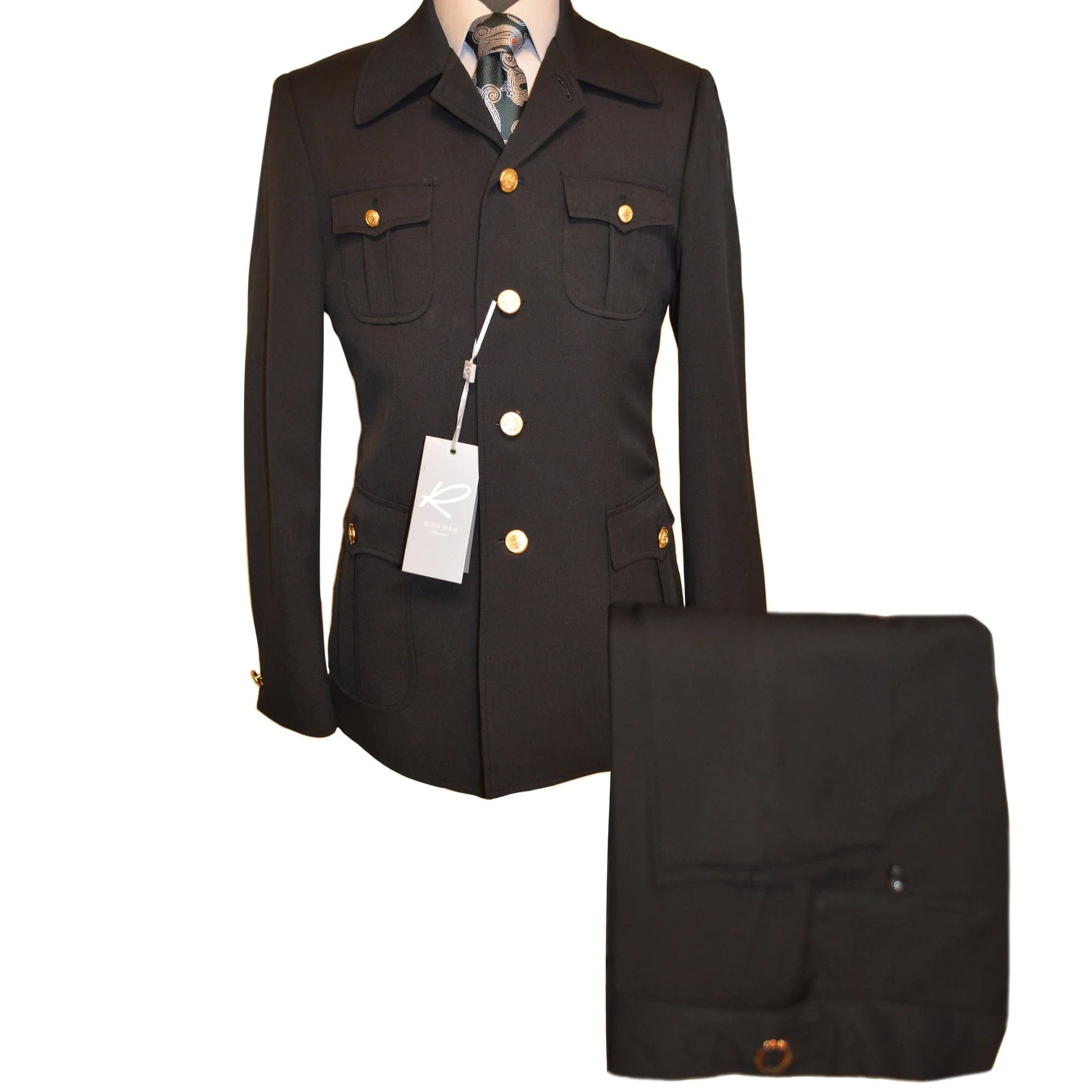 Rossiman Suits For Sale -  Mens Designer Suit - Fashion Suits - Fancy Brown Suits - 38 Short Jacket+32 Waist Adjustable 28to34)(Height: 5 4 to5 7 )(Neck  15-16.5)S-M)