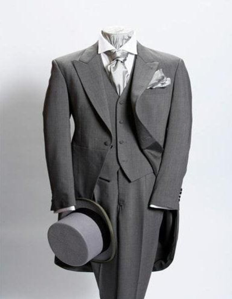 Gray Groomsmen Suits - Mens Grey Groom Suits - Side Vented - Gray