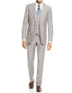 Gray Groomsmen Suits Mens Smart Slim Vested Suit Light Grey - AlbertoNardoniStore