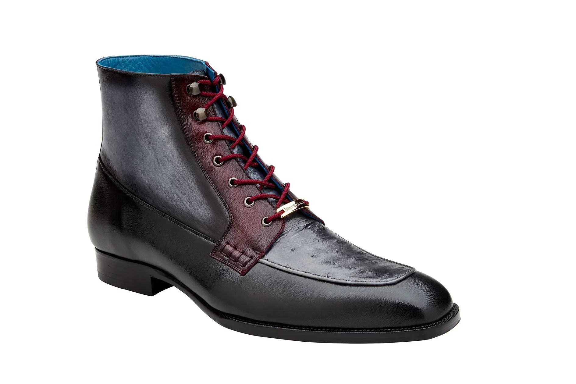 Belvedere Shoes Greco - Black/Gray/Burgundy - 9