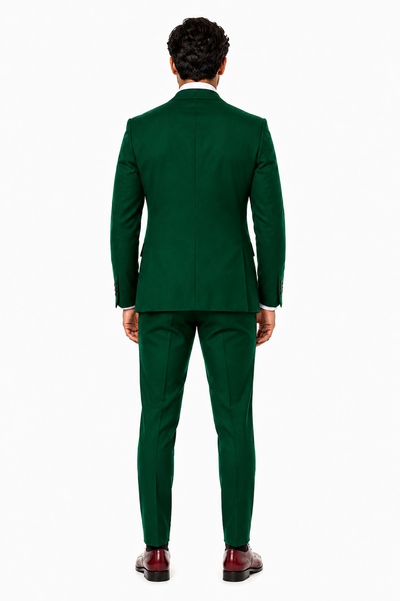 Green Double Breasted Suit Many Styles & Brands $99UP Hunter Green Peak Lapel 100% Percent Fabric Double Breasted Slanted Vest