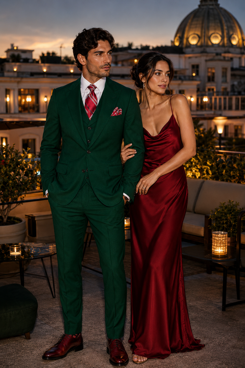 Green Double Breasted Suit Many Styles & Brands $99UP Hunter Green Peak Lapel 100% Percent Fabric Double Breasted Slanted Vest