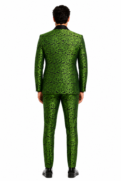 Green Groomsmen Suits -  Dinner Jacket suit