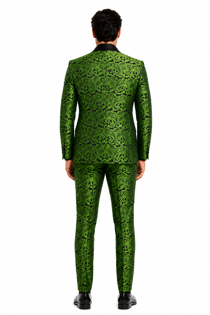 Green Groomsmen Suits -  Dinner Jacket suit