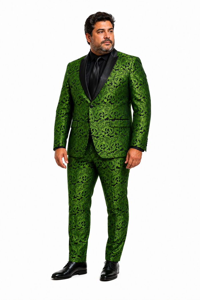 Green Groomsmen Suits -  Dinner Jacket suit