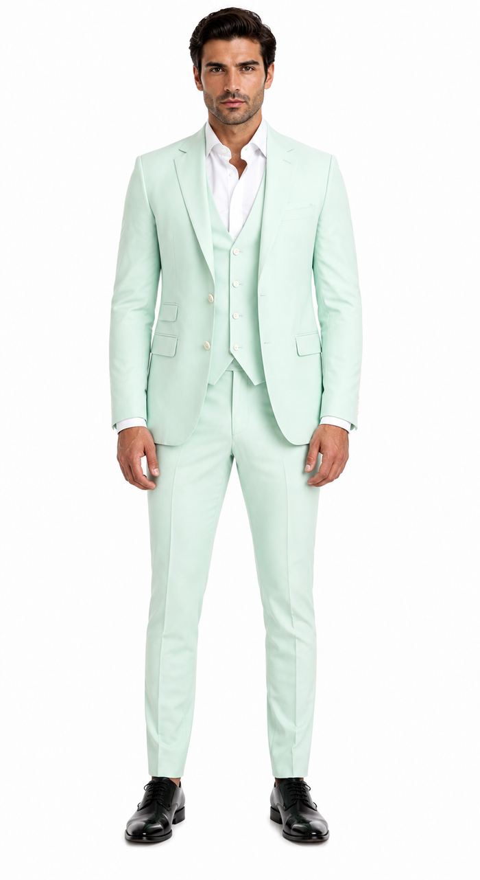 Kentucky Derby Seersucker Suits For Men - Big and Tall Seersucker Suit Mens Jacket + Pants Summer Seersucker Suit in Green Pinstripe