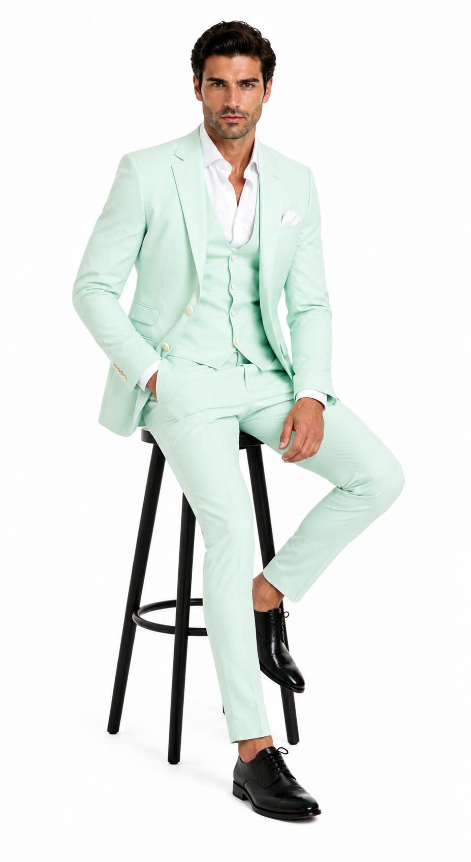 Kentucky Derby Seersucker Suits For Men - Big and Tall Seersucker Suit Mens Jacket + Pants Summer Seersucker Suit in Green Pinstripe