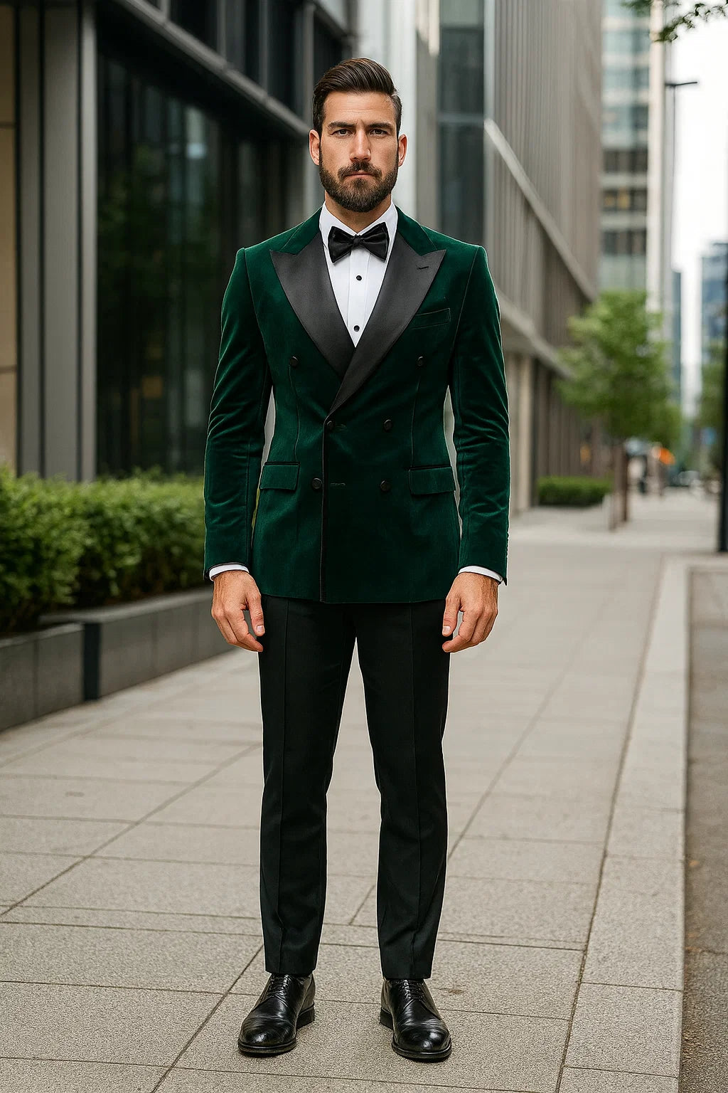 Green Velvet Double Breasted Tuxedo Jacket – Wedding & Prom - 48