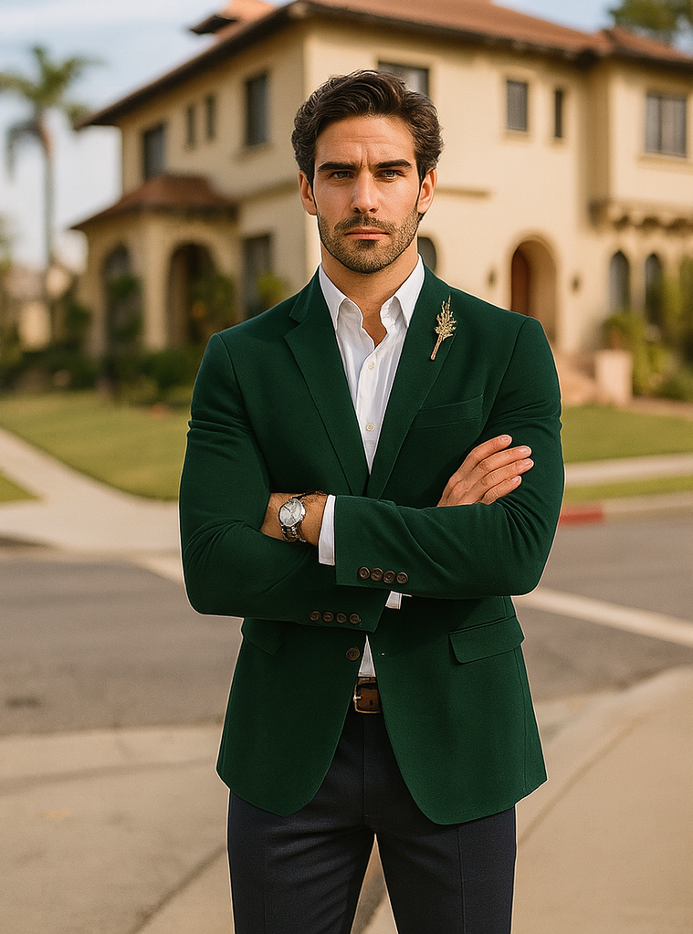 Green velvet suit Many Styles & Brands $99UP Mens Green Velvet Blazer Mens 2 Button Velvet Velour Men's Blazer Jacket Hunter ~ Olive Green Sportcoat Jacket - 56 Long
