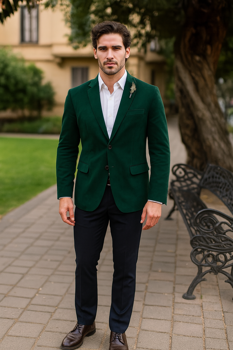 Green velvet suit Many Styles & Brands $99UP Mens Green Velvet Blazer Mens 2 Button Velvet Velour Men's Blazer Jacket Hunter ~ Olive Green Sportcoat Jacket