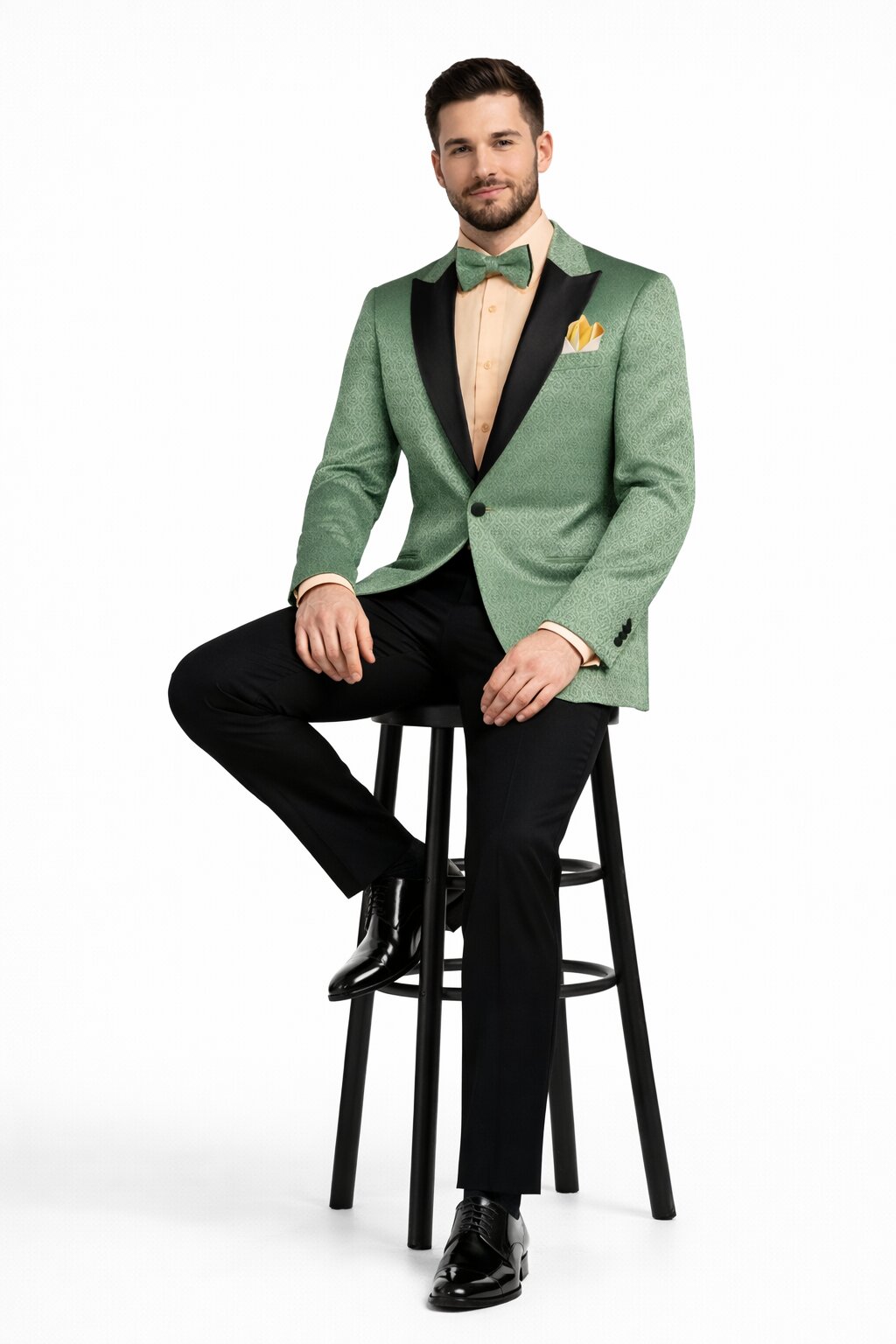 Premium Basil Green Church Suit for Men – Sharp Formal Ensemble - 40