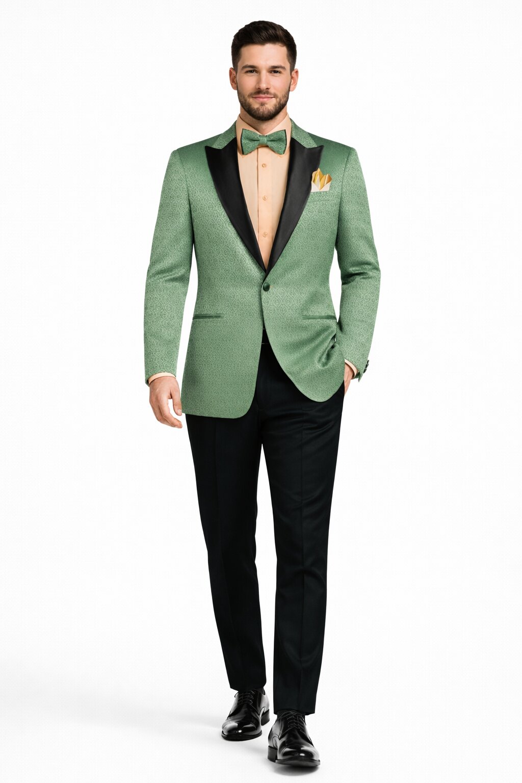 Premium Basil Green Church Suit for Men – Sharp Formal Ensemble - 40
