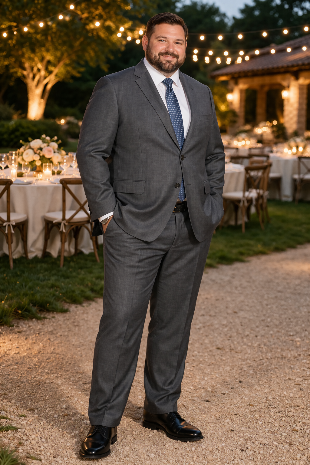 Mens Tiglio Gray Suit – Classic 2 Piece Grey Suit for Wedding, Business and Formal Wear
