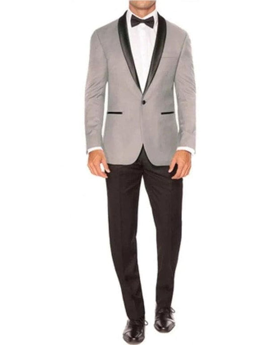 Mens Grey Groom Grey Groomsmen Suits