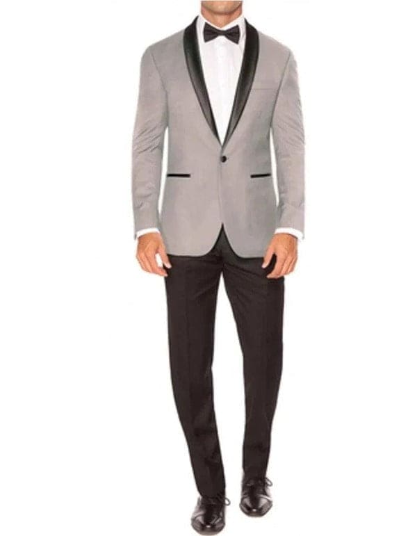 Mens Grey Groom Grey Groomsmen Suits - Gray