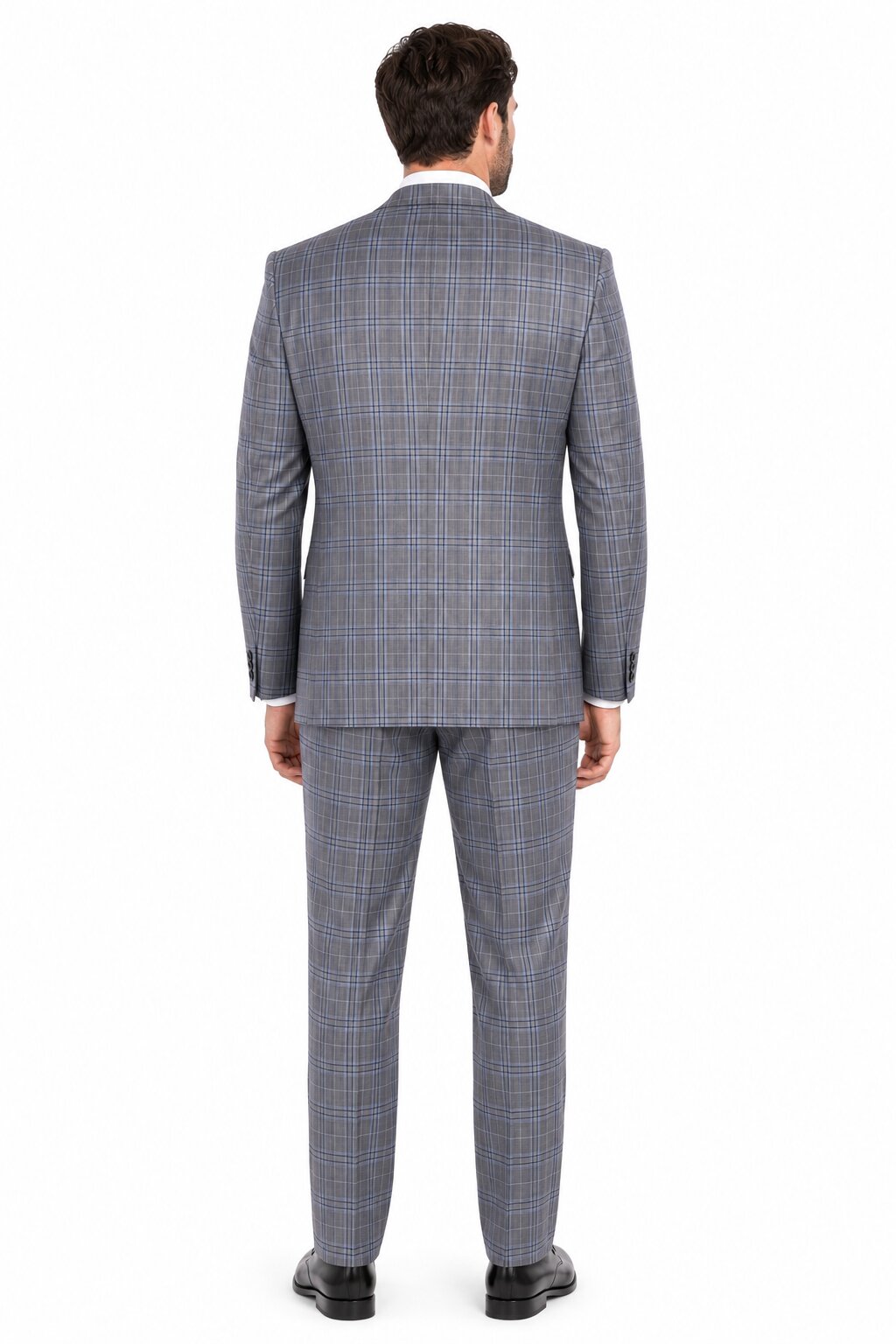 Big and Tall Suit -   Plaid Big and Tall 3 PC Suit