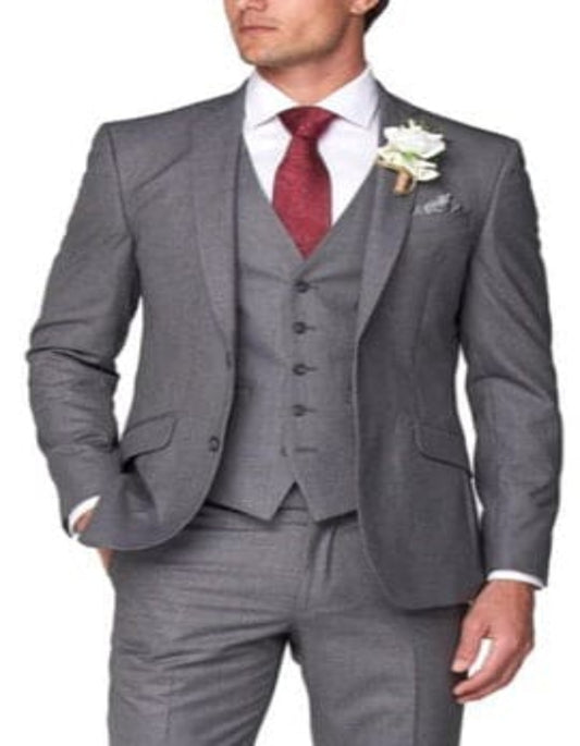 Mens Grey Groom Suit - Grey Groomsmen Suits